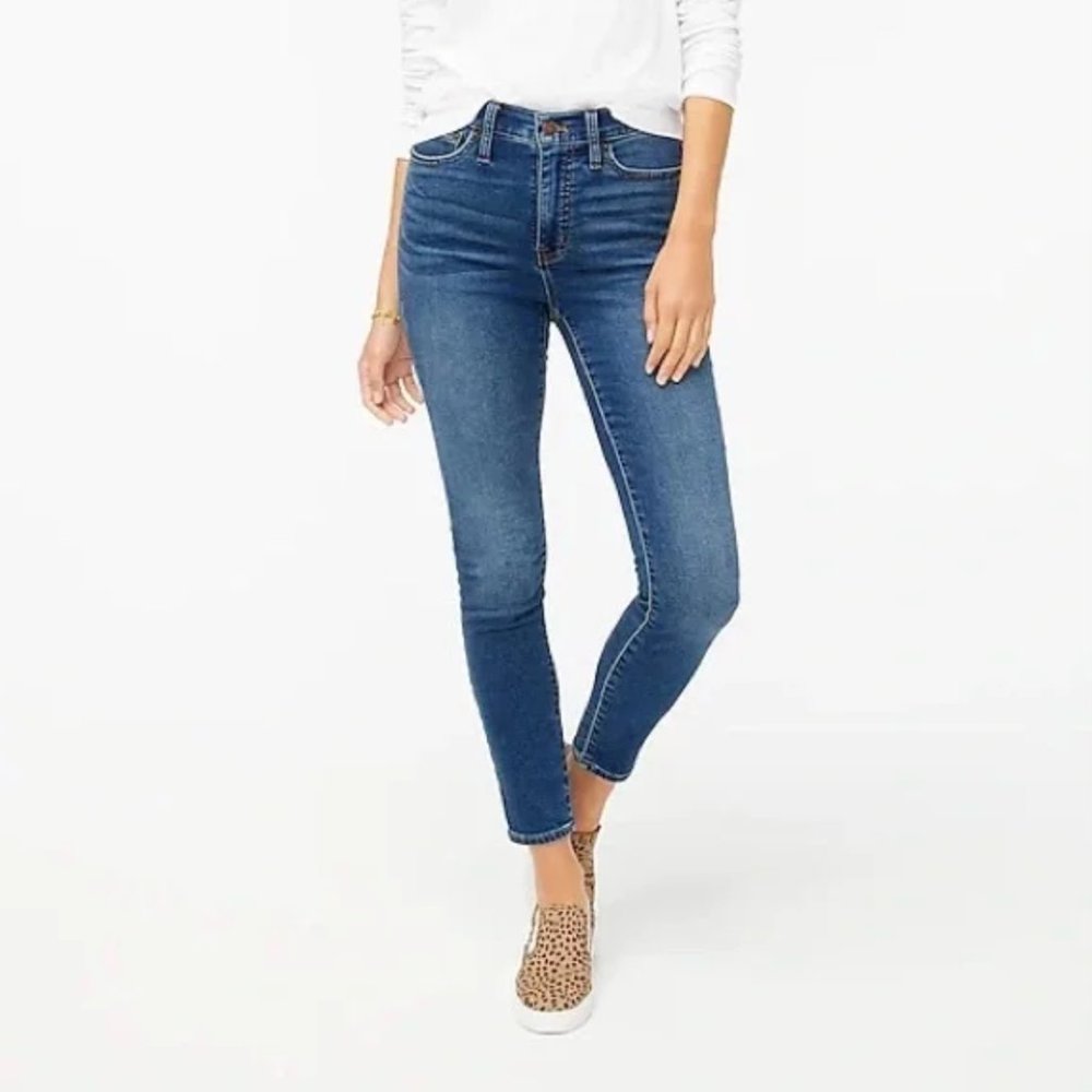J. Crew Factory 9" Mid-Rise Skinny in Signature Stretch